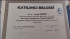Psk. Ayşe Duran Psikoloji sertifikası