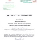 Prof. Dr. Seyit Ali Gümüştaş Ortopedi ve Travmatoloji sertifikası