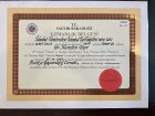 Op. Dr. Nurettin Uzer Plastik Rekonstrüktif ve Estetik Cerrahi sertifikası