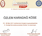 Doç. Dr. Özlem Karadağ Köse Dermatoloji sertifikası