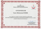 Uzm. Psk. Muhammed Demir Psikoloji sertifikası