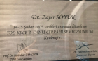Op. Dr. Zafer Söyük Göz Hastalıkları sertifikası