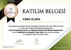 Dyt. Esma Elden Diyetisyen sertifikası