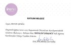 Dyt. Beyza Erturgut Diyetisyen sertifikası
