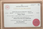 Op. Dr. Emine Temel Göz Hastalıkları sertifikası