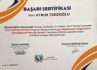 Psk. Aynur TERZİOĞLU Psikoloji sertifikası