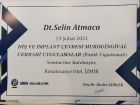 Dt. Selin Atmaca Diş Hekimi sertifikası