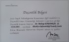 Doç. Dr. Mehtap Karameşe Plastik Rekonstrüktif ve Estetik Cerrahi sertifikası