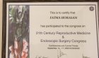Op. Dr. Fatma Horasan Kadın Hastalıkları ve Doğum sertifikası