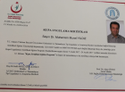 Op. Dr. Muharrem Murat Yıldız Üroloji sertifikası