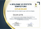 Dyt. Özlem Çetin Diyetisyen sertifikası