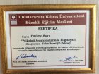 Uzm. Psk. Fadime Kaya İsayev Psikoloji sertifikası