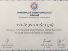 Uzm. Dr. Filiz Altıoğlu Çığ Dermatoloji sertifikası