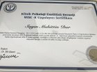 Uzm. Psk. Muhittin Dar Psikoloji sertifikası