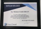 Dt. Mehmet Fatih Ersan Diş Hekimi sertifikası