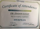 Dr. Önder Kanat Medikal Estetik Tıp Doktoru sertifikası