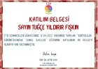 Fzt. Tuğçe Yıldırır Fışkın Fizyoterapi sertifikası