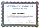 Prof. Dr. Engin Çetinkaya Ortopedi ve Travmatoloji sertifikası