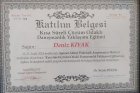 Uzm. Psk. Deniz Kıyak Şen Psikoloji sertifikası