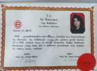 Dr. Şule Karabinalı Pratisyen Hekimlik sertifikası