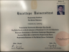 Dt. Hasan Ali Savaş Diş Hekimi sertifikası