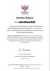 Uzm. Psk. Azize Hanım Baş Klinik Psikolog sertifikası