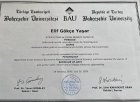Klinik Psikolog  Gökçe Yaşar Klinik Psikolog sertifikası
