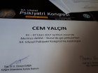 Uzm. Dr. Cem Yalçın Psikiyatri sertifikası