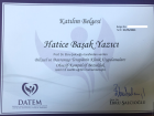 Psk. Hatice Başak Yazıcı Psikoloji sertifikası