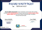 Psk. Dan. Berivan Acet Psikolojik Danışman sertifikası