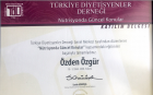 Uzm. Dyt. Özden Özgür Durukan Diyetisyen sertifikası
