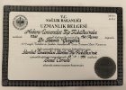 Prof. Dr. Yasemin Giles Şenyürek Genel Cerrahi sertifikası