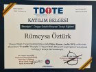 Uzm. Kl. Psk. Rümeysa Öztürk Klinik Psikolog sertifikası