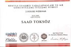 Fzt. Saad Toksöz Fizyoterapi sertifikası