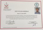 Uzm. Dr. Levent Sepit Geleneksel ve Tamamlayıcı Tıp sertifikası