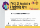 Op. Dr. Yasemin İmamoğlu Plastik Rekonstrüktif ve Estetik Cerrahi sertifikası