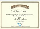 Doç. Dr. Cemal Kara Genel Cerrahi sertifikası