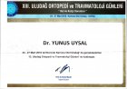 Op. Dr. Yunus Uysal Ortopedi ve Travmatoloji sertifikası