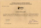 Klinik Psikolog  Fatma Gizem Şahin Klinik Psikolog sertifikası