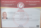 Dr. Gamze Demirtaş Medikal Estetik Tıp Doktoru sertifikası