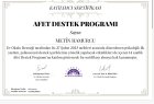Uzm. Psk. Dan. Metin Hamurcu Psikolojik Danışman sertifikası