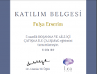 Uzm. Psk. Fulya Erserim Psikoloji sertifikası