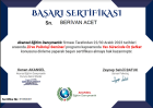 Psk. Dan. Berivan Acet Psikolojik Danışman sertifikası
