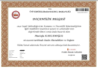 Doç. Dr. Mustafa Kaplanoğlu Kadın Hastalıkları ve Doğum sertifikası