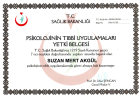 Psk. Suzan Mert Akgül Psikoloji sertifikası