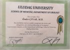 Doç. Dr. Önder Çinar Üroloji sertifikası