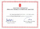 Op. Dr. Umut Sinan Ersoy Plastik Rekonstrüktif ve Estetik Cerrahi sertifikası