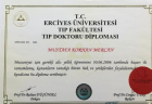 Op. Dr. Mustafa Korhan Mercan Genel Cerrahi sertifikası