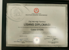Dt. Caner Aydın Diş Hekimi sertifikası