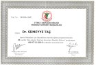 Dr. Sümeyye Taş Akupunktur sertifikası